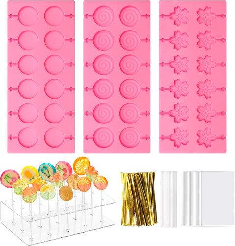 304pcs silicone lollipop molds - lollipop,